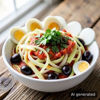 Салата от праз лук и маслини