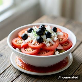 Салата от консервирани червени домати (зимна)