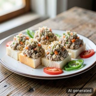 Канапе с варено месо от бульон