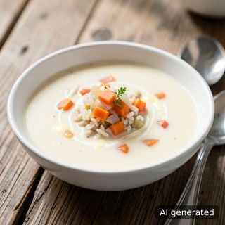 Млечна супа със зеленчуци и ориз