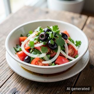Салата от маслини и домати