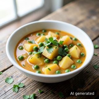 Грах с картофи