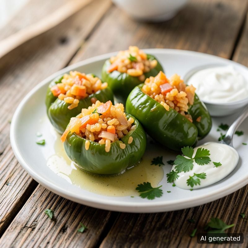 Пиперки, пълнени с ориз