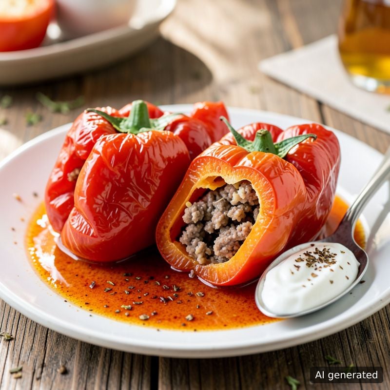 Пиперки, пълнени с месо