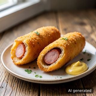 Пържени кренвирши в хляб