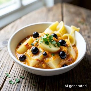 Варен керевиз със сос и маслини (по гръцки)