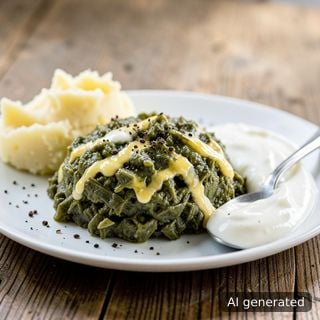 Задушен киселец с яйца