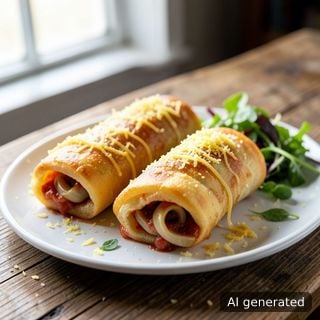 Палачинки с плънка от праз лук