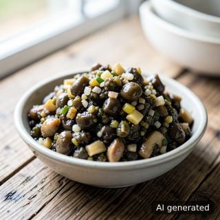 Пикантна смес от маслини и гъби