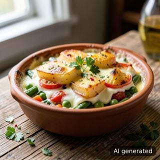 Гювеч от пресни зеленчуци по мандраджийски (чобан-гювеч)