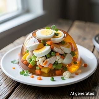 Бяло месо от птица (кокошка, гъска, пуйка) в желе
