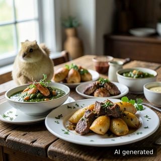 Кокошка с кисело зеле
