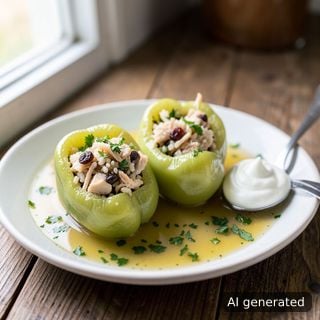 Пълнени пиперки с пилешко месо